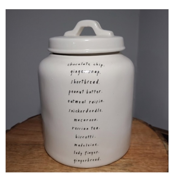 NEW Rae Dunn Boutique Cookies Chubby Canister Icon Sketch Magenta Ceramic Jar 🍪 - Picture 3 of 3